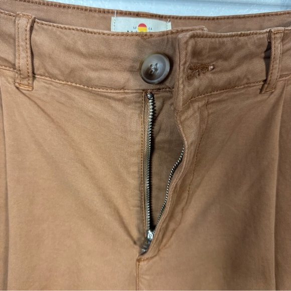Marine Layer Mens Hudson Relaxed Cropped Pant in Faded Chestnut Size Medium - Picture 11 of 13